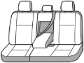 Picture of Covercraft 18-24 Jeep Wrangler Polycotton SeatSaver Custom Second Row Seat Covers - Wet Sand