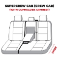 Picture of Covercraft 19-20 Ford F-250 Polycotton SeatSaver Custom Second Row Seat Covers - Grey