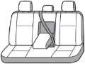 Picture of Covercraft 19-24 Toyota RAV4 Polycotton SeatSaver Custom Second Row Seat Covers - Wet Sand