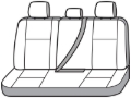 Picture of Covercraft 21-24 Ford Bronco Polycotton SeatSaver Custom Second Row Seat Covers - Misty Grey