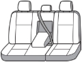 Picture of Covercraft 22-24 Dodge RAM Mega Polycotton SeatSaver Custom Second Row Seat Covers - Wet Sand
