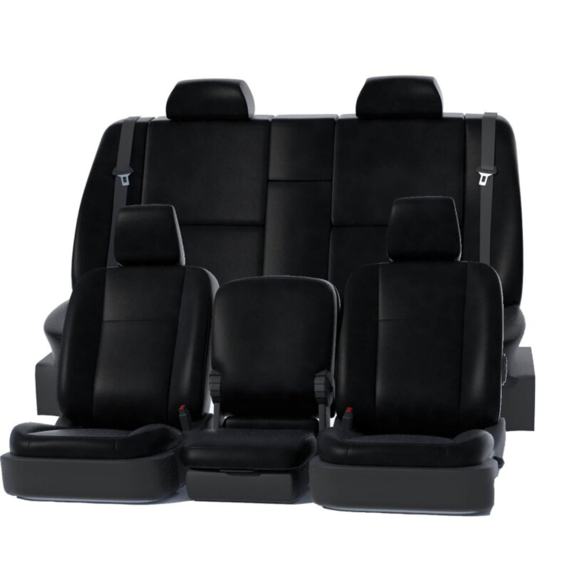 Picture of Covercraft 19-21 Chevrolet Silverado/ Leatherette PrecisionFit Custom Front Row Seat Covers - Black