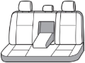 Picture of Covercraft 14-18 Subaru Forester-2nd Waterproof Polyester SeatSaver Second Row Seat Covers - Grey