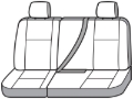 Picture of Covercraft 07-13 Sierra/Silverado 1500 Polycotton SeatSaver Second Row Seat Covers - Misty Grey