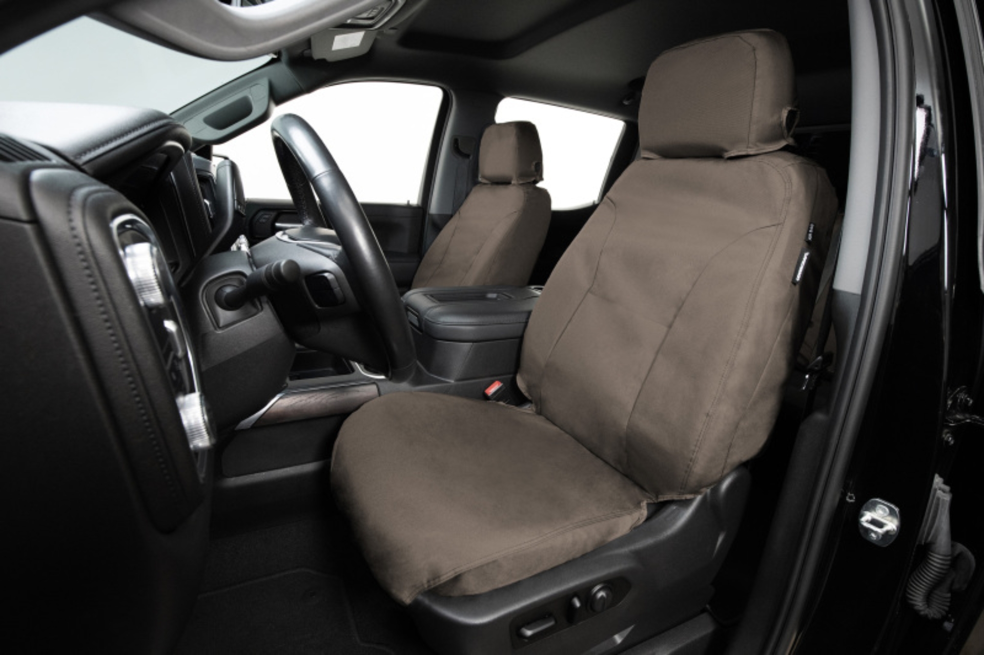 Picture of Covercraft 13-16 Dodge Ram Waterproof Polyester SeatSaver Custom Front Row Seat Covers - Taupe