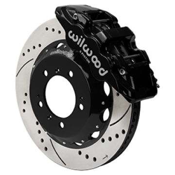 Picture of Wilwood 99-12 Porsche 911 (996/997) Aero6 Front Brake Kit Drill/Slot 14.00in Rotor W/Lines - Blk