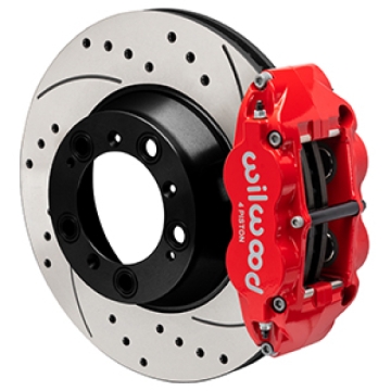 Picture of Wilwood 99-12 Porsche 911 (996/997) Superlite 4R Rear Brake Kit Drilled 14.00in Rotor w/Lines - Red