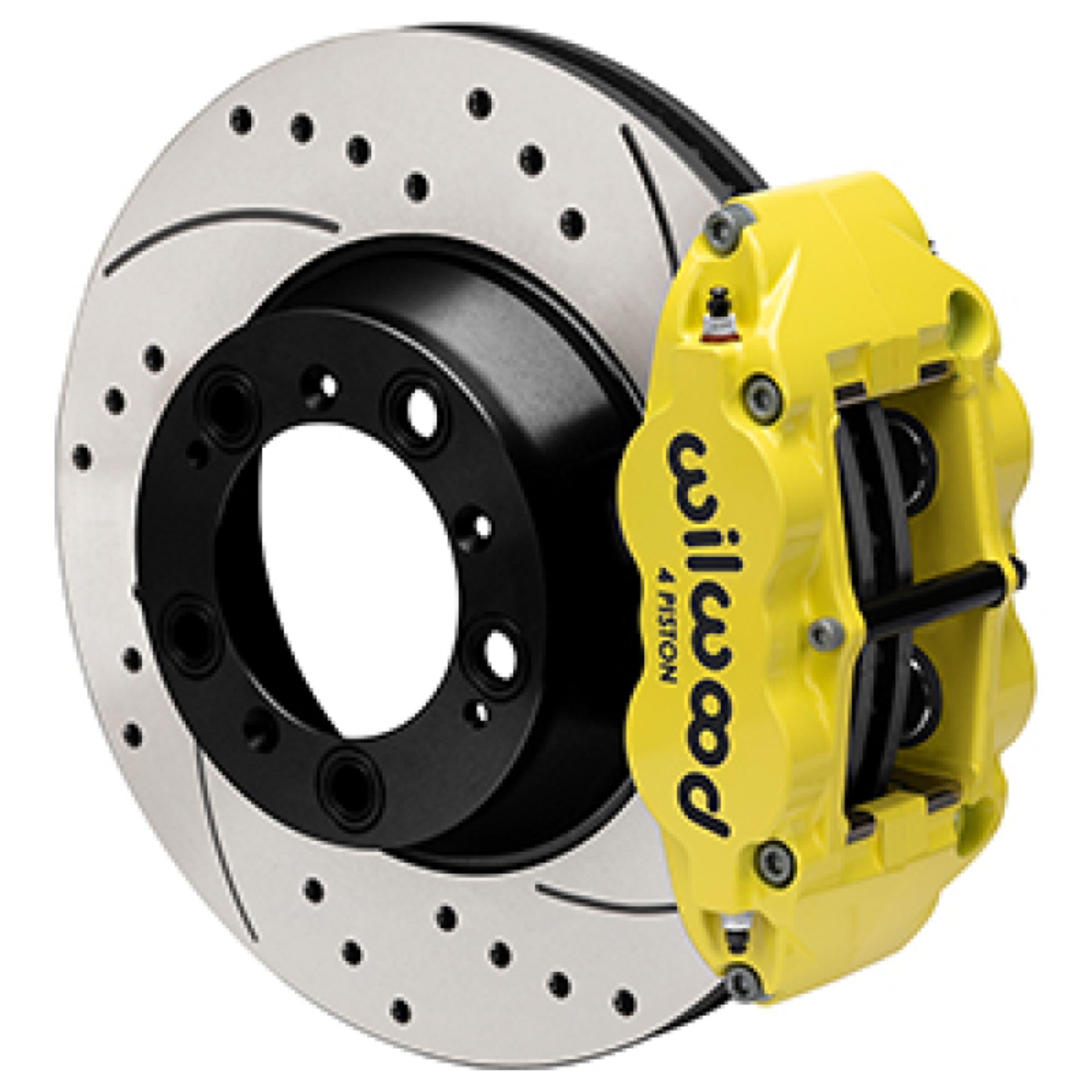 Picture of Wilwood 99-12 Porsche 911 (996/997) Superlite 4R Rear Brake Kit Drilled 14.00in Rotor w/Lines - Ylw
