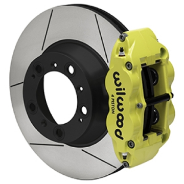 Picture of Wilwood 99-12 Porsche 911(996/997) Superlite 4R Rear Brake Kit Slotted 14.00in Rotor W/Lines - Ylw