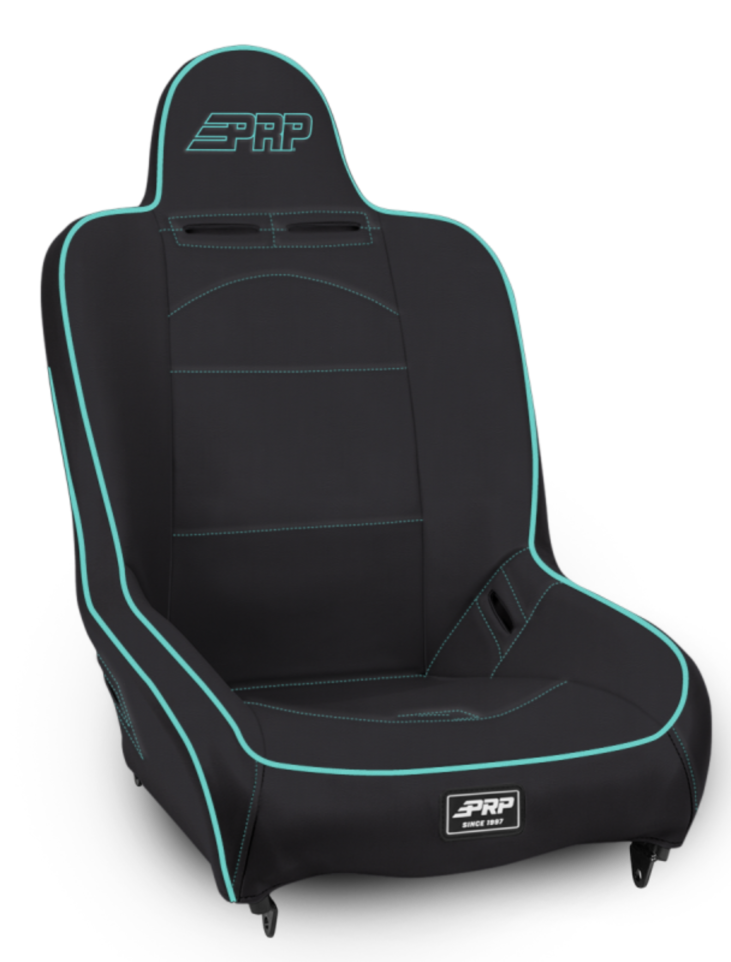 Picture of PRP Premier High Back Suspension Seat- Black/Teal Vinyl