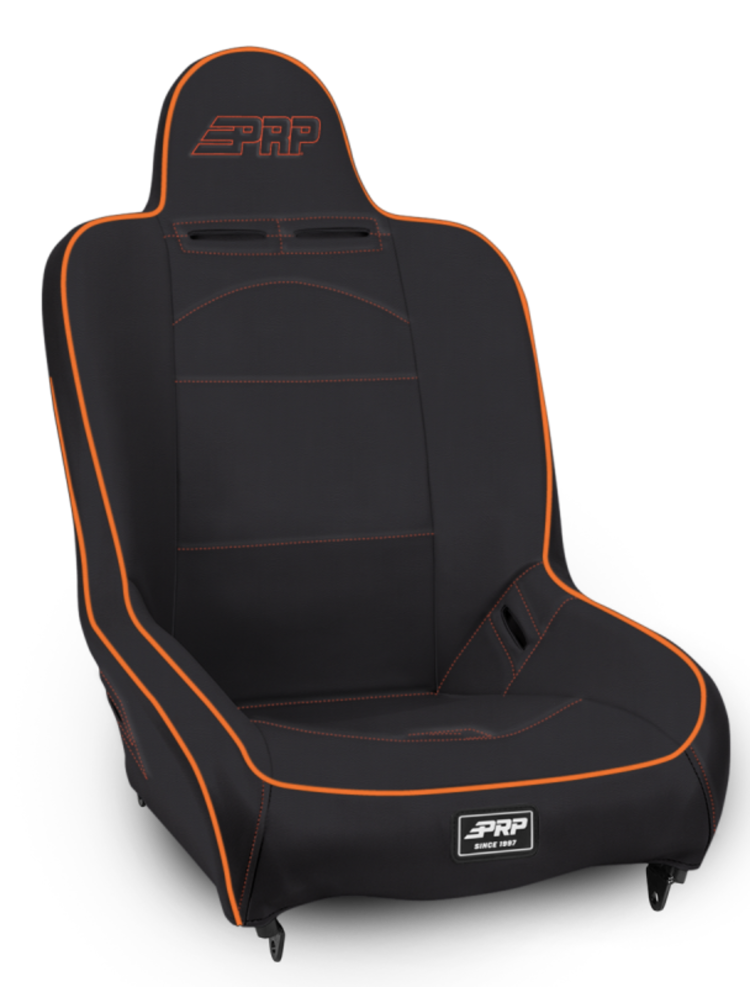 Picture of PRP Premier High Back Suspension Seat- Black/Orange Vinyl