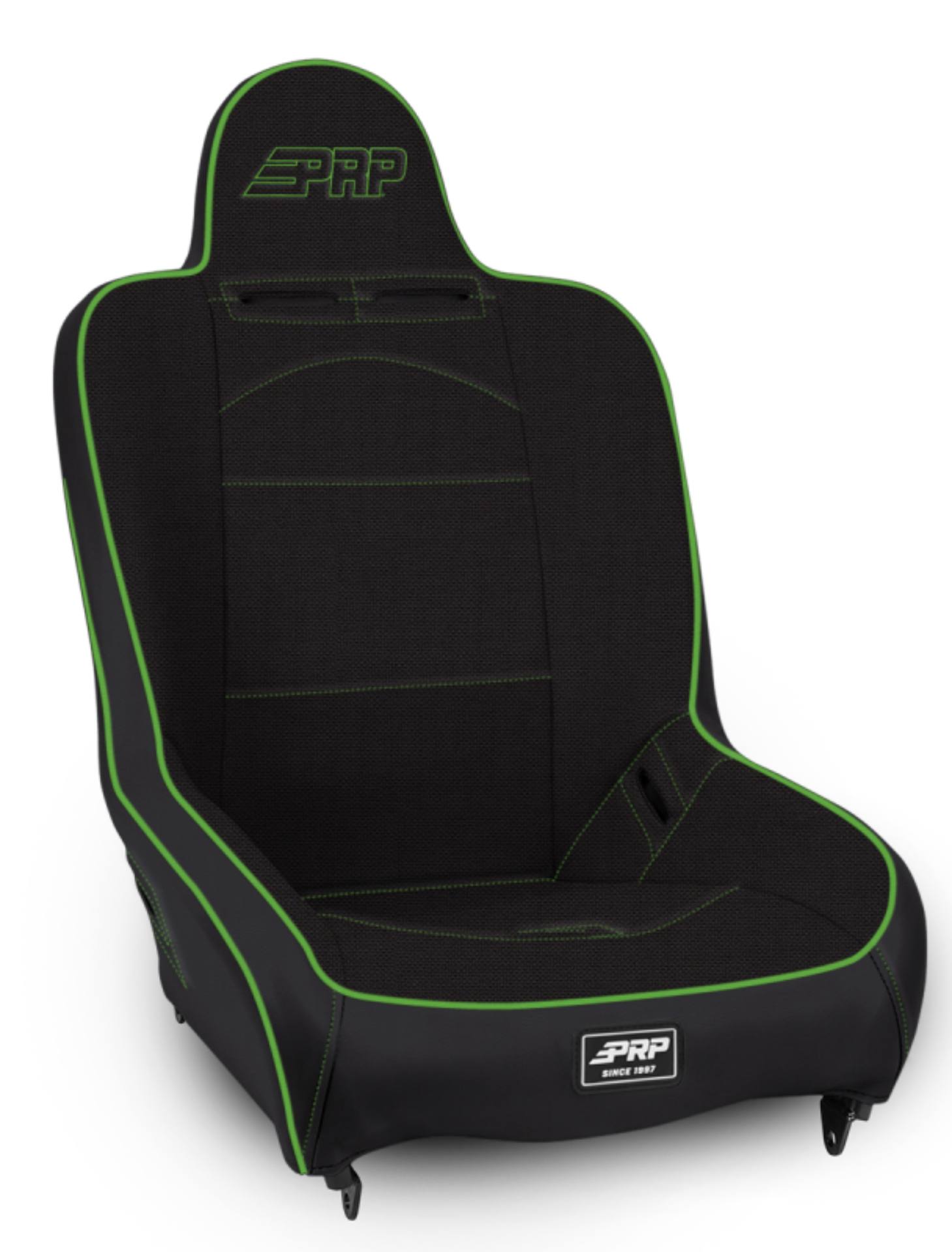 Picture of PRP Premier High Back Suspension Seat- Black/Green Tweed