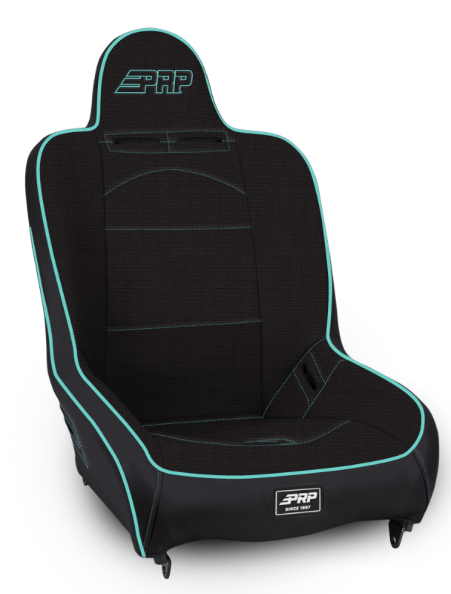 Picture of PRP Premier High Back Suspension Seat- Black/Teal Tweed