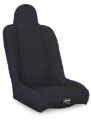 Picture of PRP Daily Driver High Back Suspension Seat- Black/Purple Vinyl