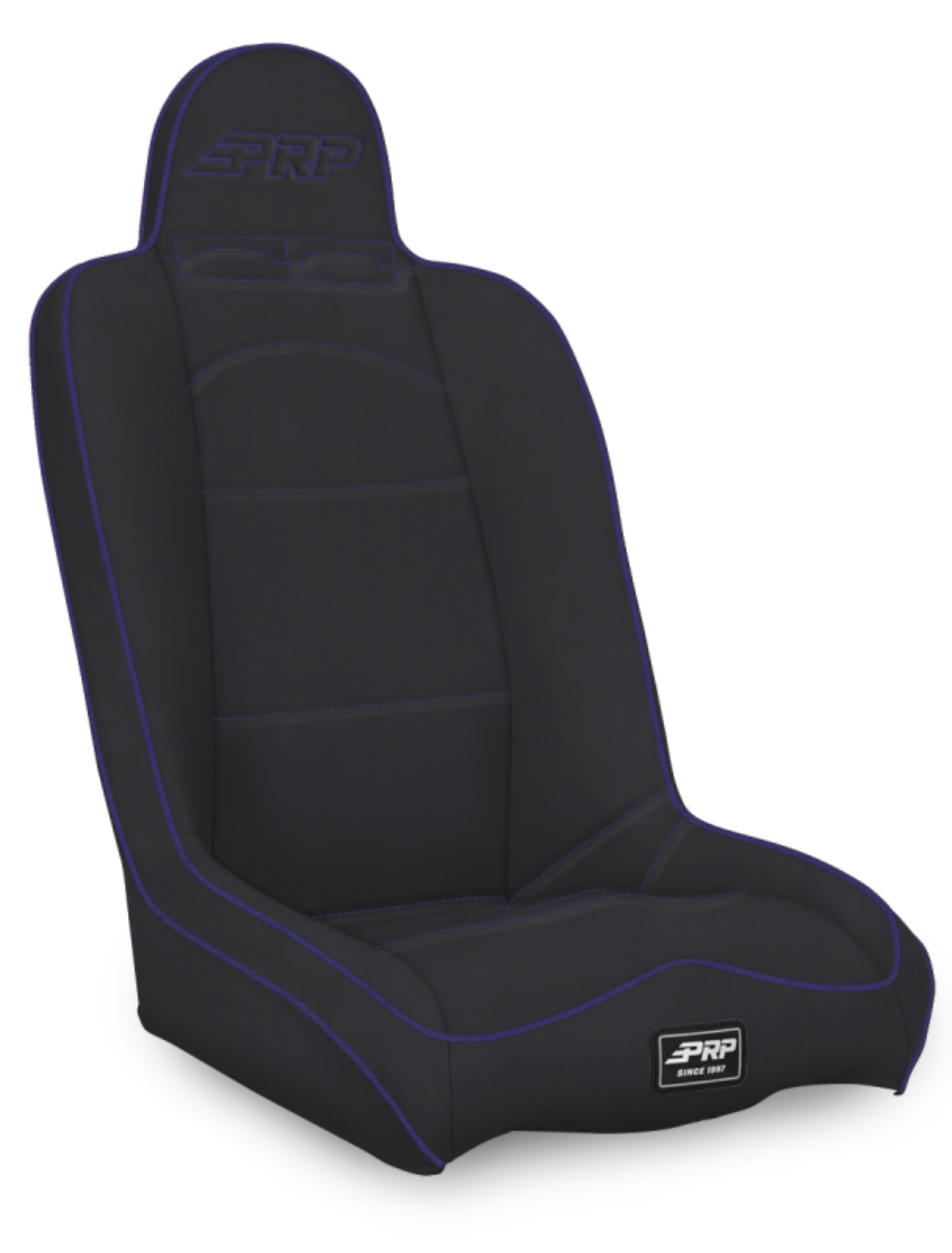 Picture of PRP Daily Driver High Back Suspension Seat- Black/Purple Vinyl
