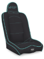 Picture of PRP Daily Driver High Back Suspension Seat- Black/Teal Vinyl
