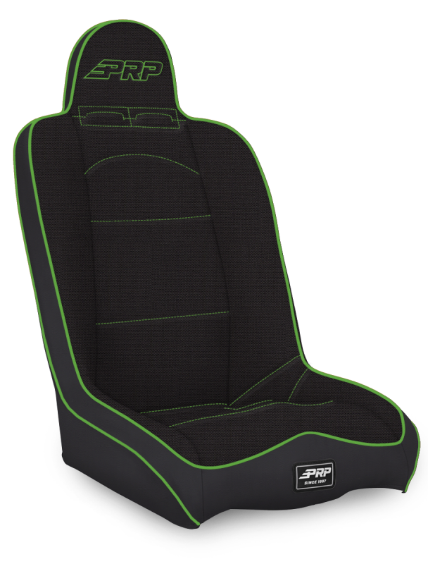 Picture of PRP Daily Driver High Back Suspension Seat- Black/Green Tweed