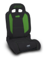 Picture of PRP EnduroDaily Reclining Suspension Seat - Black/Green Vinyl - Driver