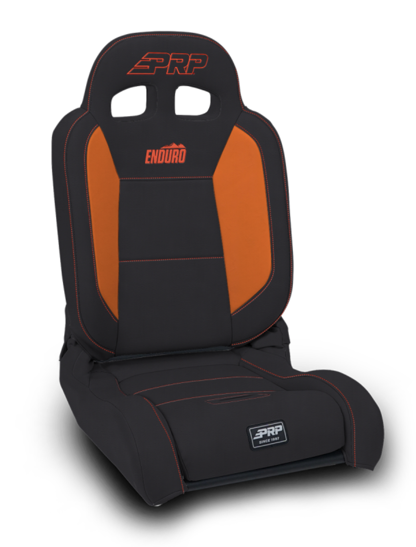 Picture of PRP EnduroDaily Reclining Suspension Seat - Black/Orange Vinyl - Driver