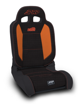 Picture of PRP EnduroDaily Reclining Suspension Seat - Black/Orange Tweed - Driver