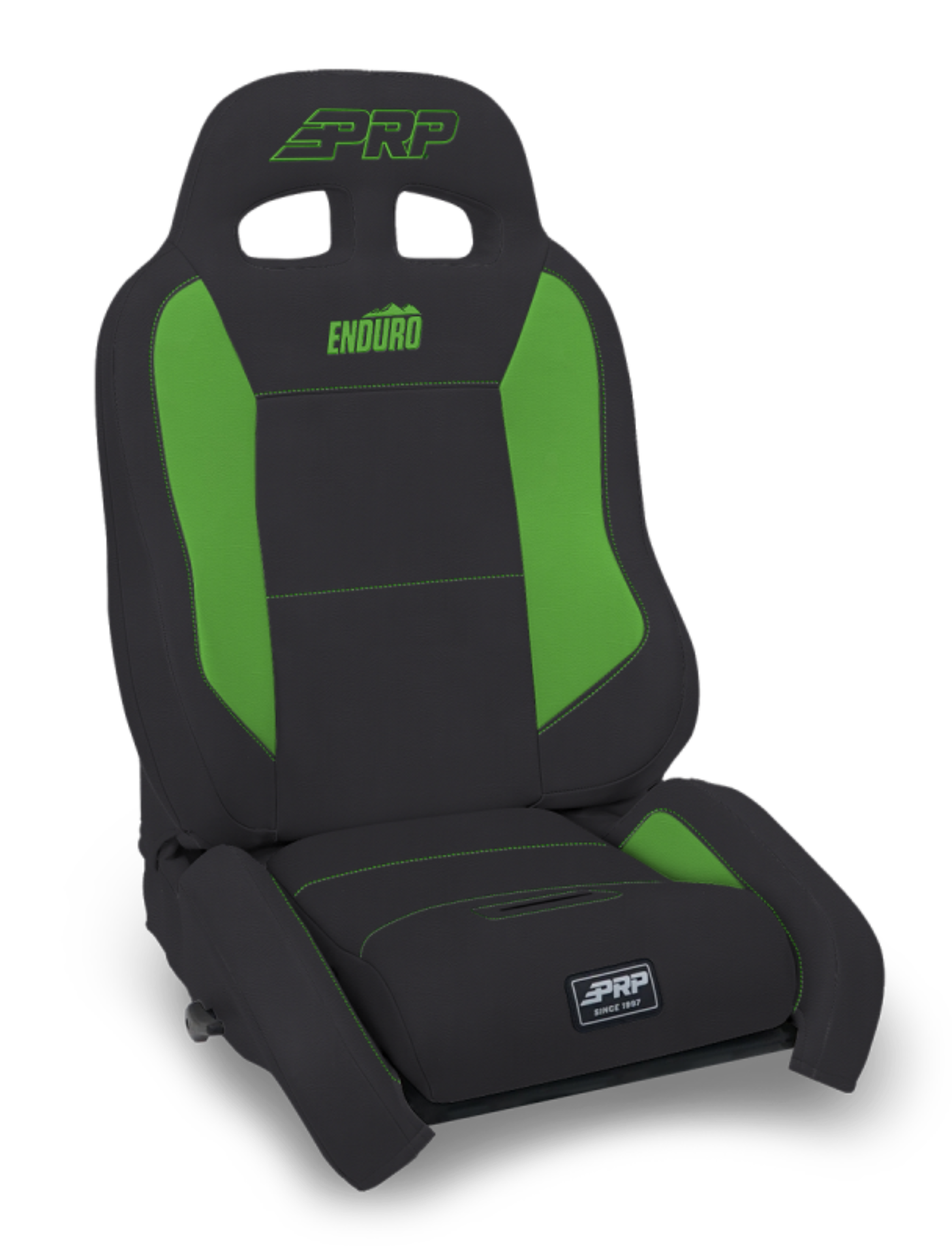 Picture of PRP EnduroCrawl Reclining Suspension Seat - Black/Green Vinyl - Driver