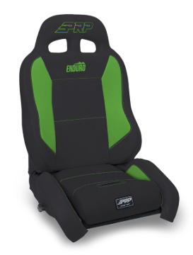 Picture of PRP EnduroCrawl Reclining Suspension Seat - Black/Green Vinyl - Driver
