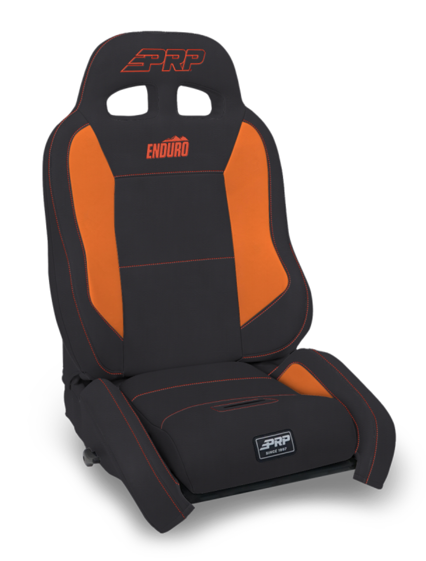 Picture of PRP EnduroCrawl Reclining Suspension Seat - Black/Orange Vinyl - Driver
