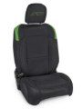 Picture of PRP Jeep Wrangler JL Front Seat Covers Jeep Gladiator JT- with Molle Back (Pair) - Black/Green