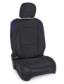 Picture of PRP Jeep Wrangler JL Front Seat Covers Jeep Gladiator JT- with Molle Back (Pair) - Black/Purple