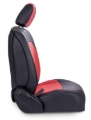 Picture of PRP Jeep Wrangler JL Front Seat Covers Jeep Gladiator JT- with Pocket Back (Pair) - Black/Orange
