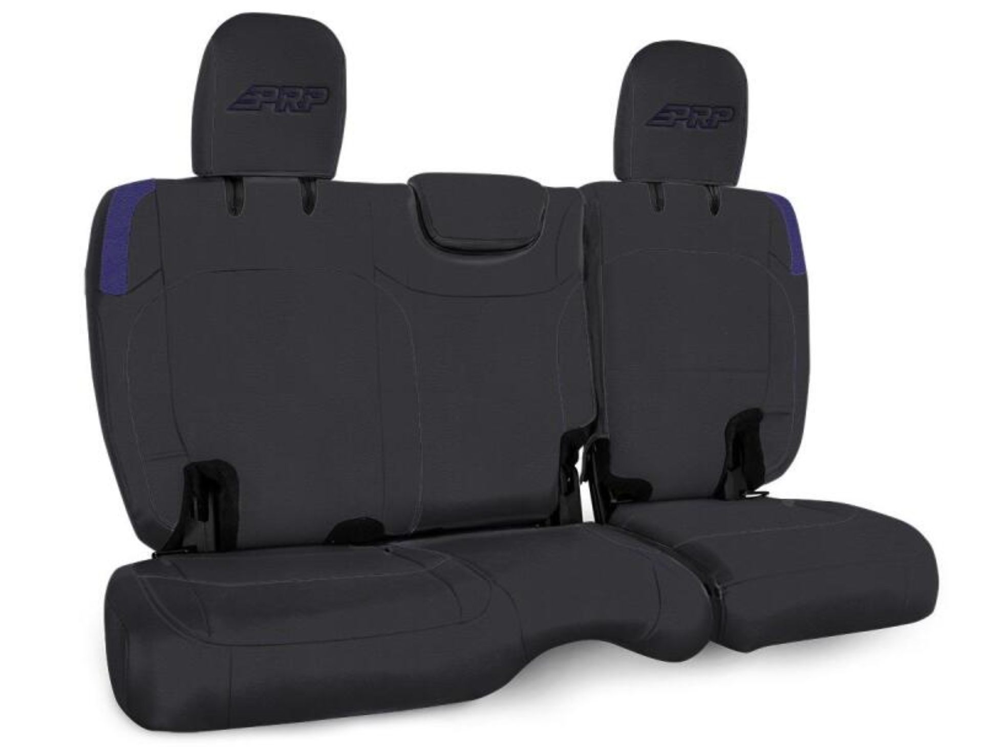 Picture of PRP Jeep Wrangler JL Rear Bench Covers - 2 door - Black/Purple