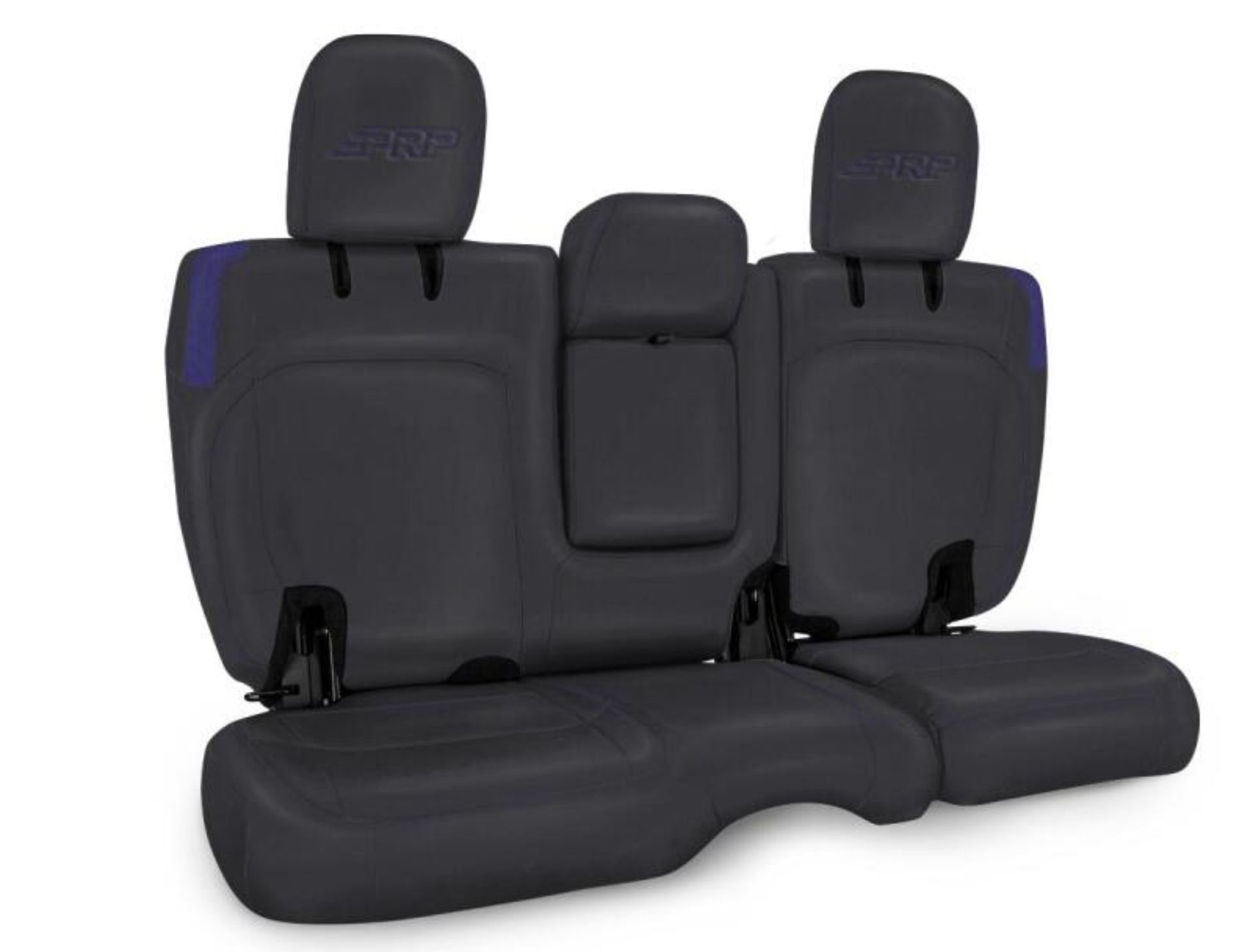 Picture of PRP Jeep Wrangler JL Rear Bench CoversU - 4 door with Armrest - Black/Purple