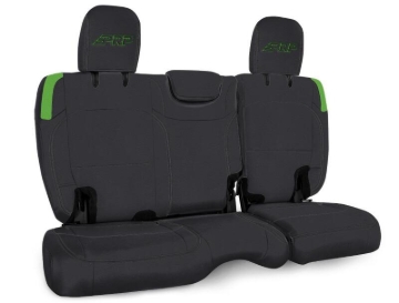 Picture of PRP Jeep Wrangler JL Rear Bench Covers - 2 door - Black/Green