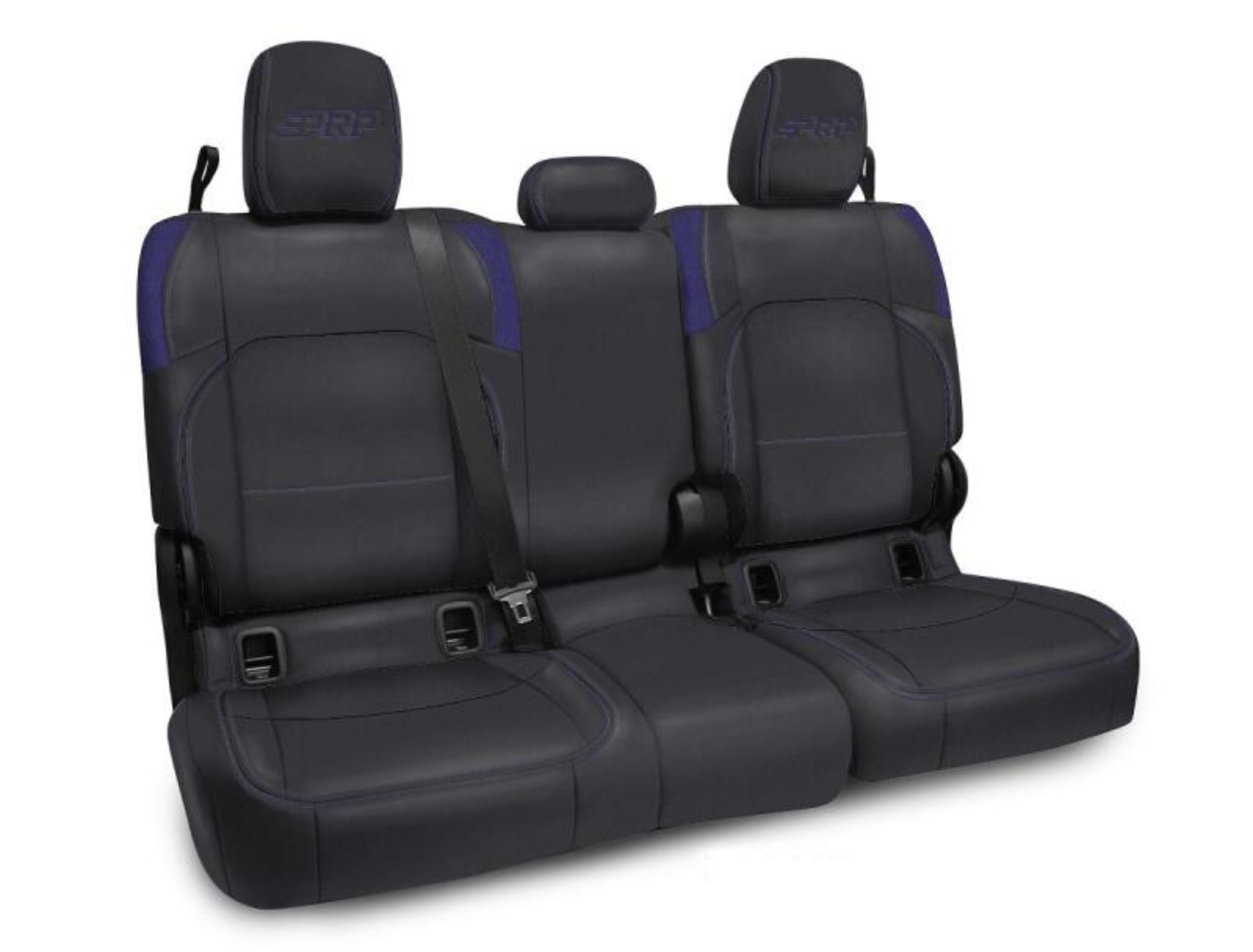 Picture of PRP Jeep Wrangler JT Rear Bench Covers - with no Armrest - Black/Purple