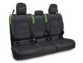Picture of PRP Jeep Wrangler JT Rear Bench Covers - with no Armrest - Black/Green