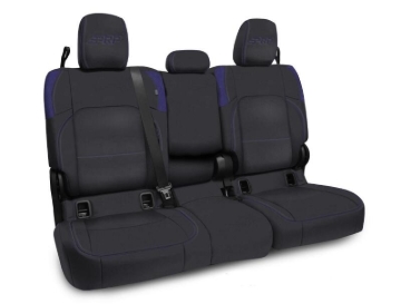 Picture of PRP Jeep Wrangler JT Rear Bench Covers - with Armrest - Black/Purple