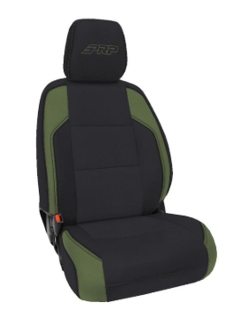 Picture of PRP 16-23 Toyota Tacoma Front Seat Covers (Pair) - Black/Olive Green
