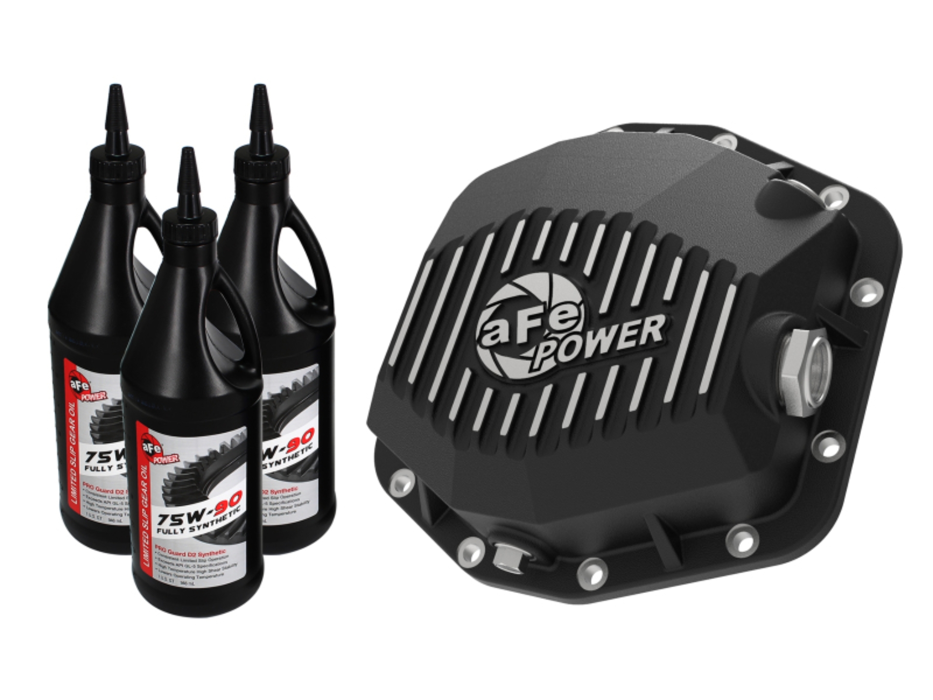 Picture of aFe 18-24 Jeep Wrangler JL Dana M220 Pro Series Front Diff Cover w/ Oil - Black