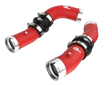 Picture of aFe 2024+ Toyota Tacoma BladeRunner 2.5in & 3in Aluminum Hot & Cold Charge Pipe Kit - Red