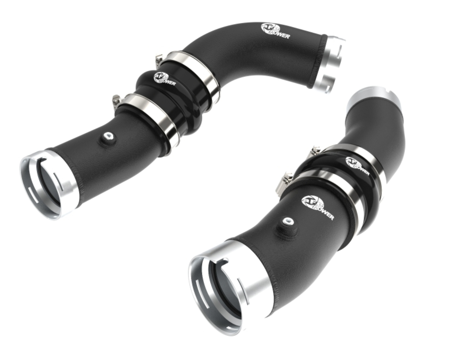 Picture of aFe 2024+ Toyota Tacoma BladeRunner 2.5in & 3in Aluminum Hot & Cold Charge Pipe Kit - Black