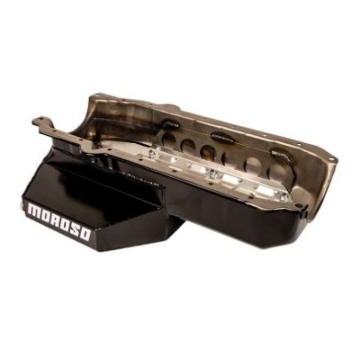 Picture of Moroso Chevrolet Small Block w/1 Piece Rear Main Seal Circle Track SK Lights 6.5 Deep Oil Pan