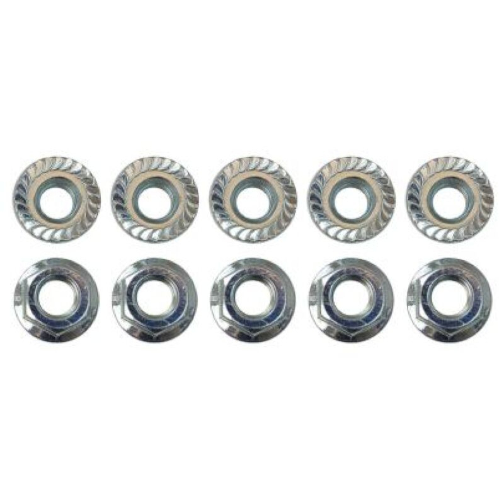 Picture of Moroso Zinc Serrated Flange Nuts - M8 X 1.25 (10 Pack)