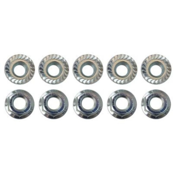 Picture of Moroso Zinc Serrated Flange Nuts - M8 X 1.25 (10 Pack)