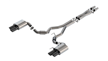 Picture of Borla 2024 Ford Mustang GT 5.0L V8 3 in ATAK Catback Non-Active Exhaust- Black Chrome Quad Tip