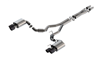 Picture of Borla 2024 Ford Mustang GT 5.0L V8 3 in S-Type Catback Non-Active Exhaust- Carbon Fiber Quad Tip