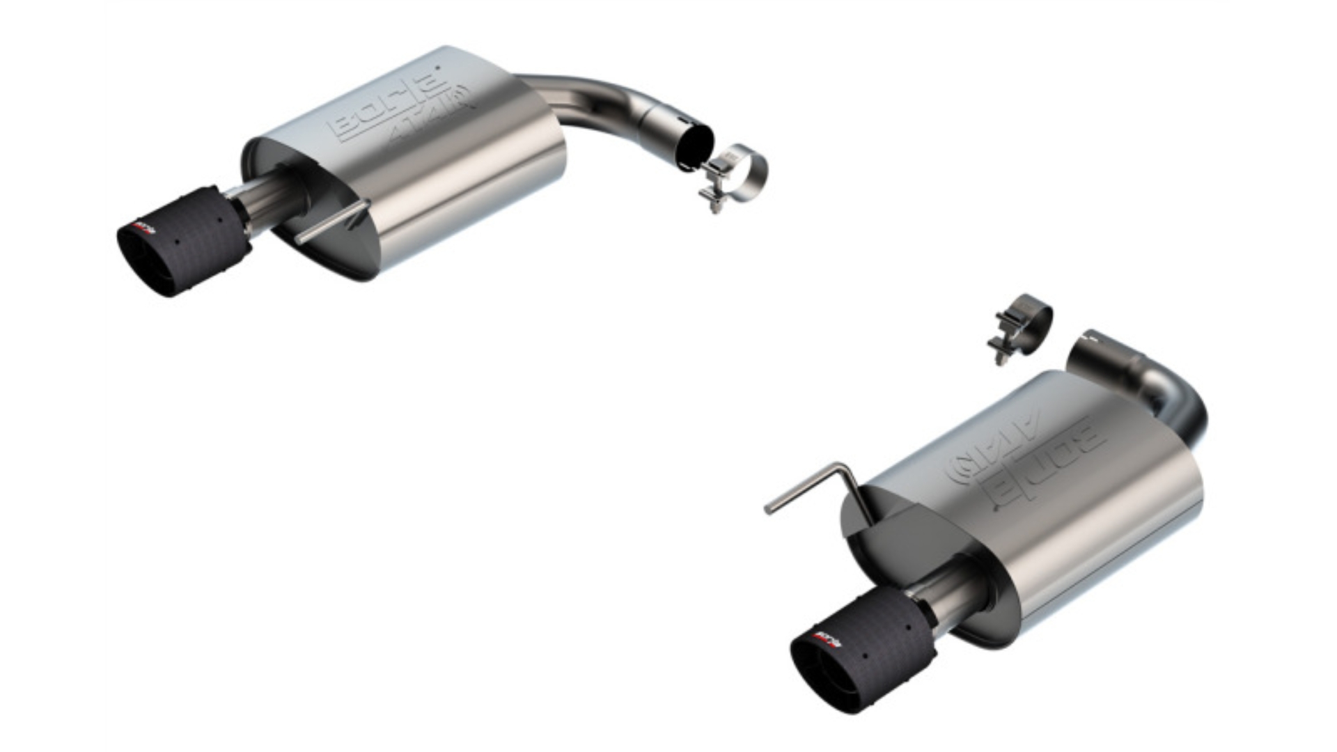 Picture of Borla 2024 Ford Mustang GT 5.0L V8 w/o Active Exhaust ATAK Axle-Back Exhaust System - Carbon Fiber