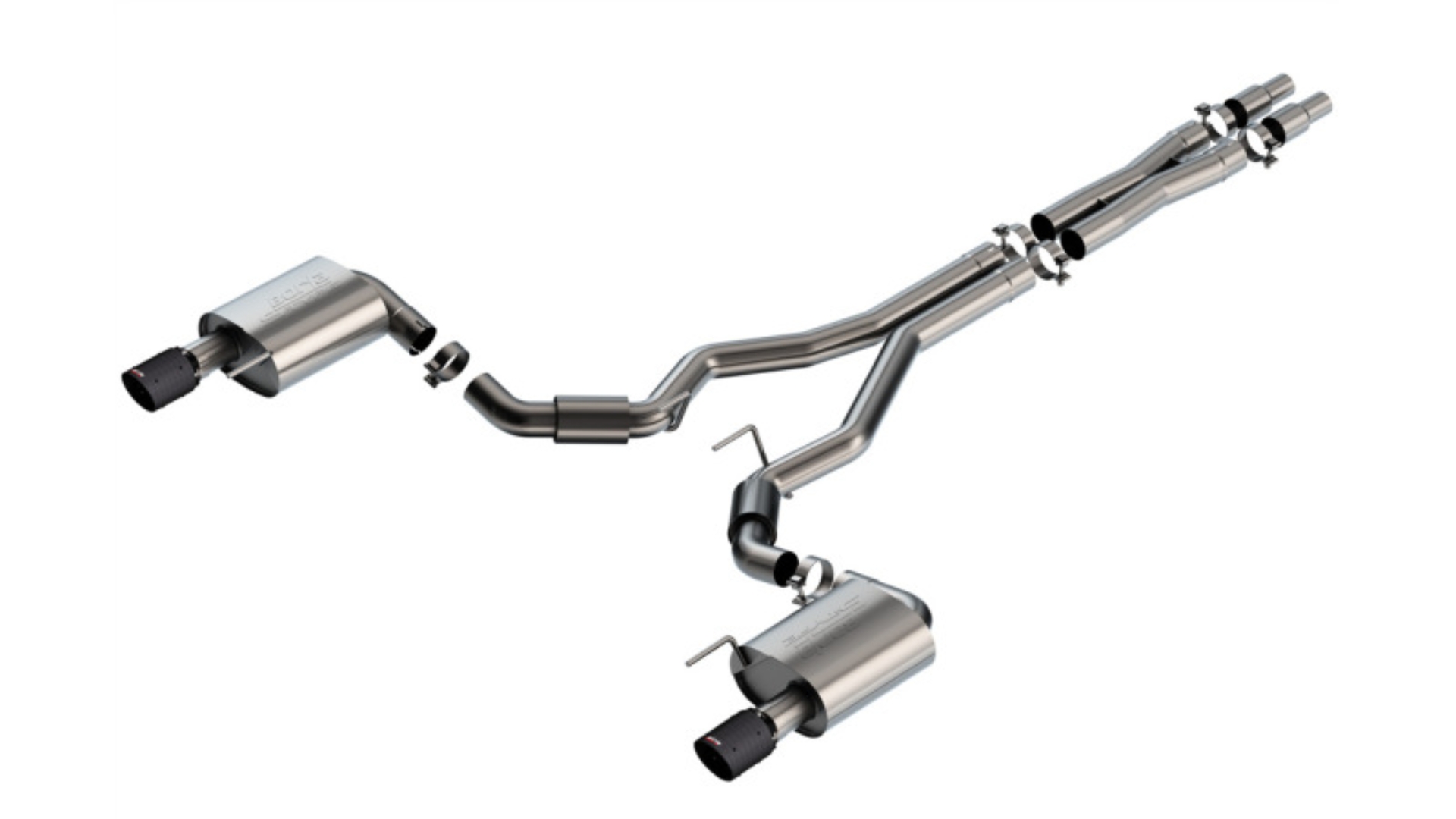 Picture of Borla 2024 Ford Mustang GT 5.0L V8 w/o Active Exhaust S-Type Cat-Back Exhaust System - Carbon Fiber
