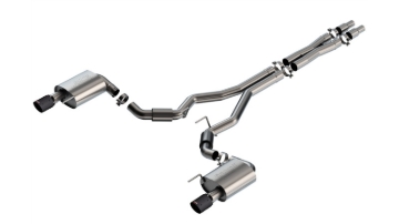 Picture of Borla 2024 Ford Mustang GT 5.0L V8 w/o Active Exhaust S-Type Cat-Back Exhaust System - Carbon Fiber