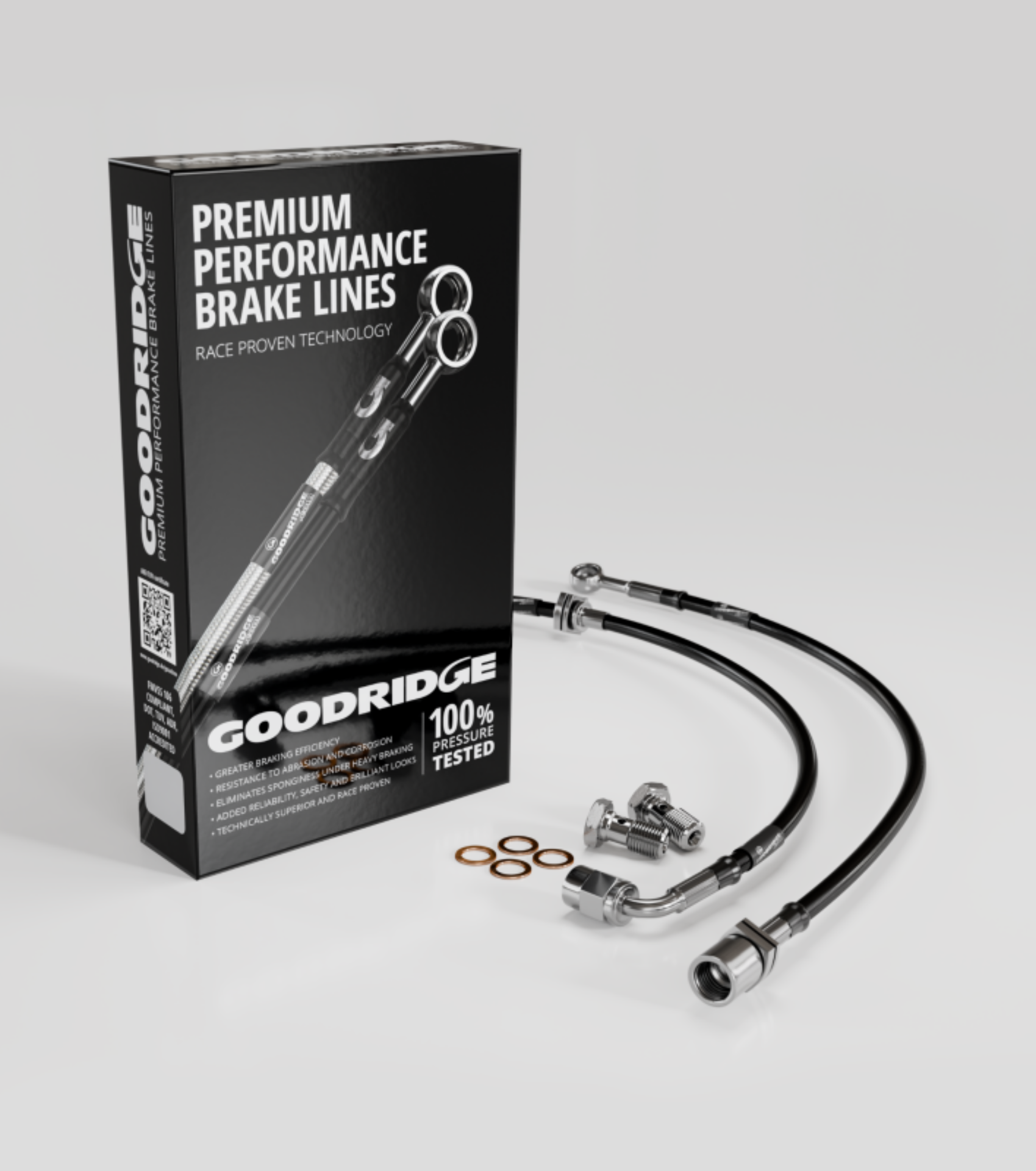 Picture of Goodridge 97-04 Chevy Corvette Stainless Steel Front Brake Lines