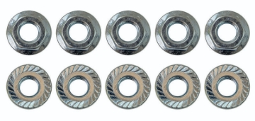 Picture of Moroso 5/16in-24 Serrated Zinc Flange Nut - 10 Pack